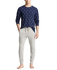 Polo Ralph Lauren Men's Thermal Printed Long Sleeve Pajama Shirt