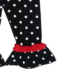 Rare Editions Baby Girls 2-Piece Snowman Applique Top and Polka Dots Leggings Set