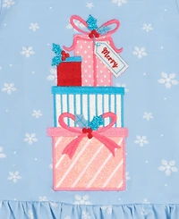 Rare Editions Baby Girls 2-Piece Printed Top and Striped Leggings Set