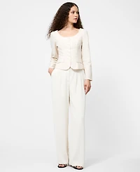 French Connection Women's Long Sleeve Poplin Top