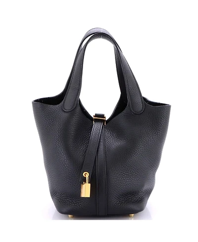 Pre-Owned Hermes Pm Picotin Lock Bag Clemence