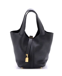 Pre-Owned Hermes Pm Picotin Lock Bag Clemence