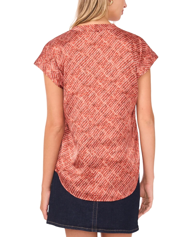 Vince Camuto Women's V-Neck Front Placket Blouse