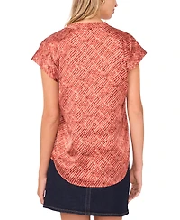 Vince Camuto Women's V-Neck Front Placket Blouse
