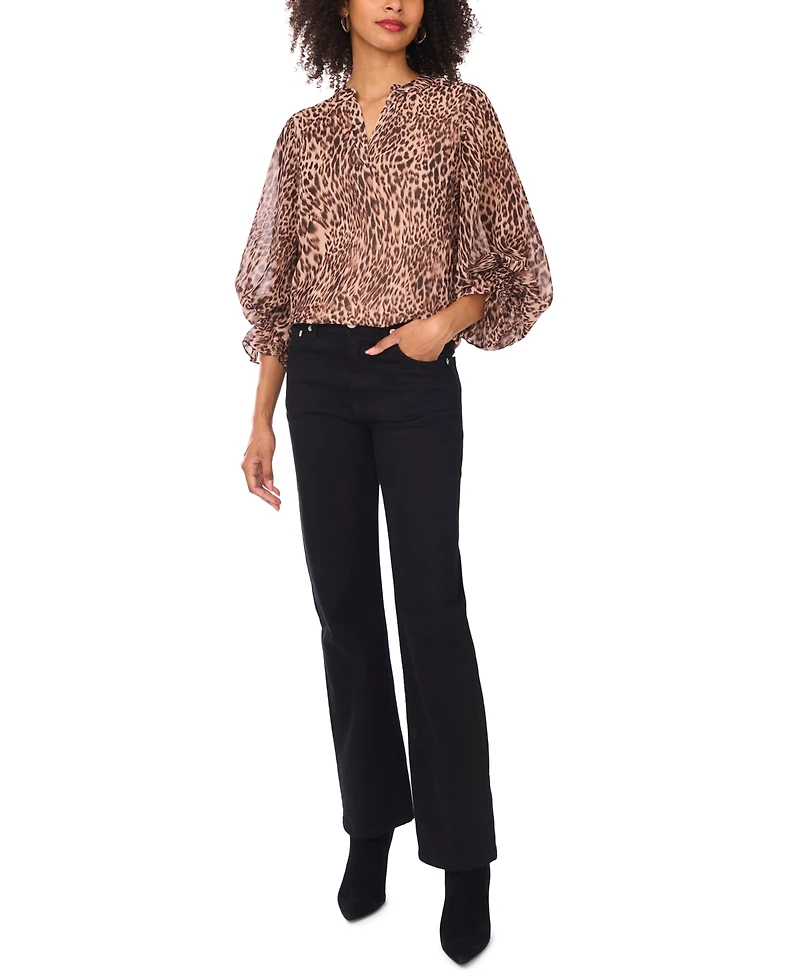 Vince Camuto Women's Long Sleeve V-Neck Blouse