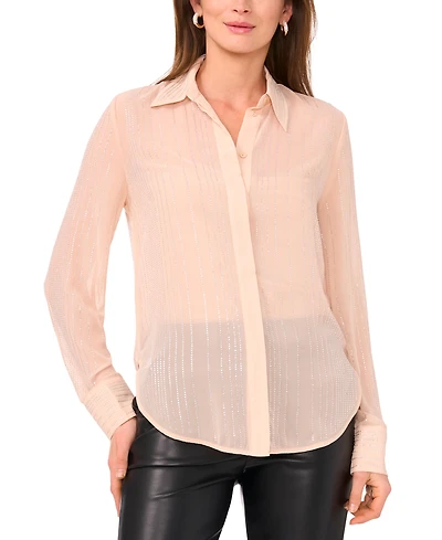 Vince Camuto Women's Collar Neck Button Front Top