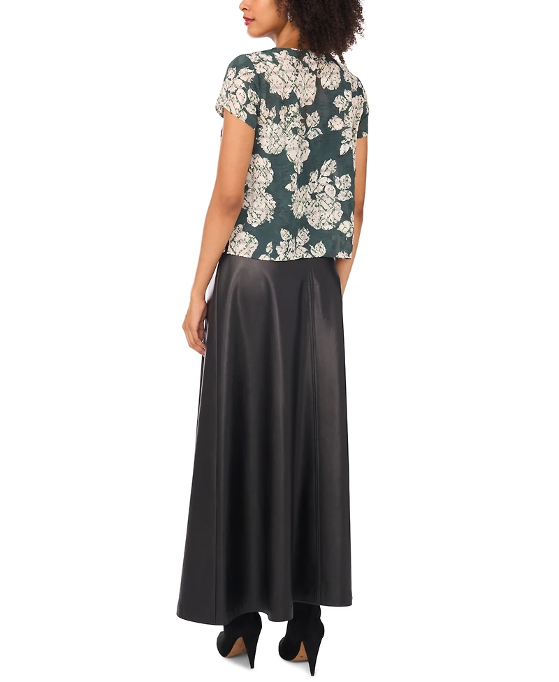 Vince Camuto Women's Cap-Sleeve Cowl Neck Blouse