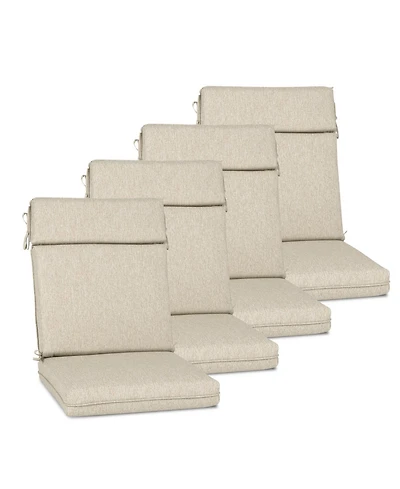 Aoodor Outdoor High Back Dining Chair Cushion with Ties and Zipper, 44"x21"x3.2