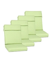 Aoodor Outdoor High Back Dining Chair Cushion with Ties and Zipper, 44"x21"x3.2