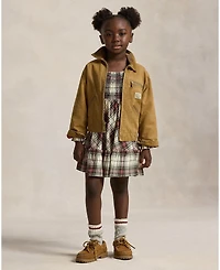 Polo Ralph Lauren Girls 2T-6X Plaid Pattern Ruffled Dress