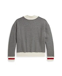 Polo Ralph Lauren Girls 7-16 Flag Mock Neck Sweatshirt