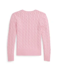 Polo Ralph Lauren Girls 2T-16 Long Sleeves Cable-Knit Cotton Sweater