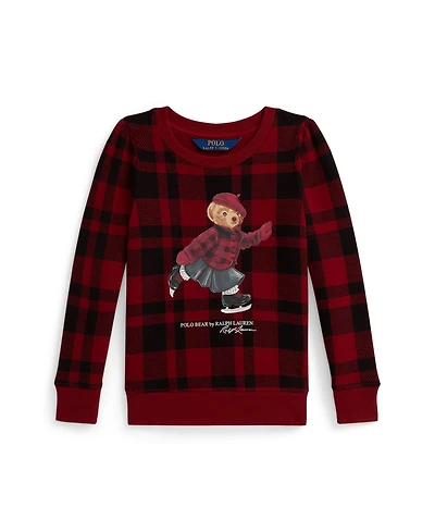 Polo Ralph Lauren Girls 2T-6X Long Sleeves Plaid Sweatshirt