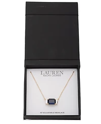 Lauren Ralph Glass Stone Pendant Necklace