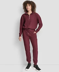 Dkny Women's Tech Ottoman Half-Zip Mock Neck Sweatshirt