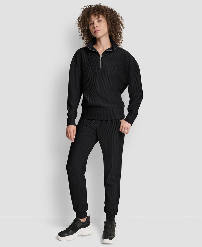 Dkny Women's Tech Ottoman Half-Zip Mock Neck Sweatshirt