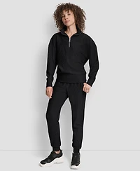 Dkny Women's Tech Ottoman Half-Zip Mock Neck Sweatshirt