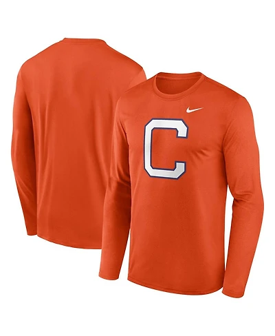 Nike Men's Orange Clemson Tigers Primetime Alternate Logo Legend Performance Long Sleeve T-Shirt