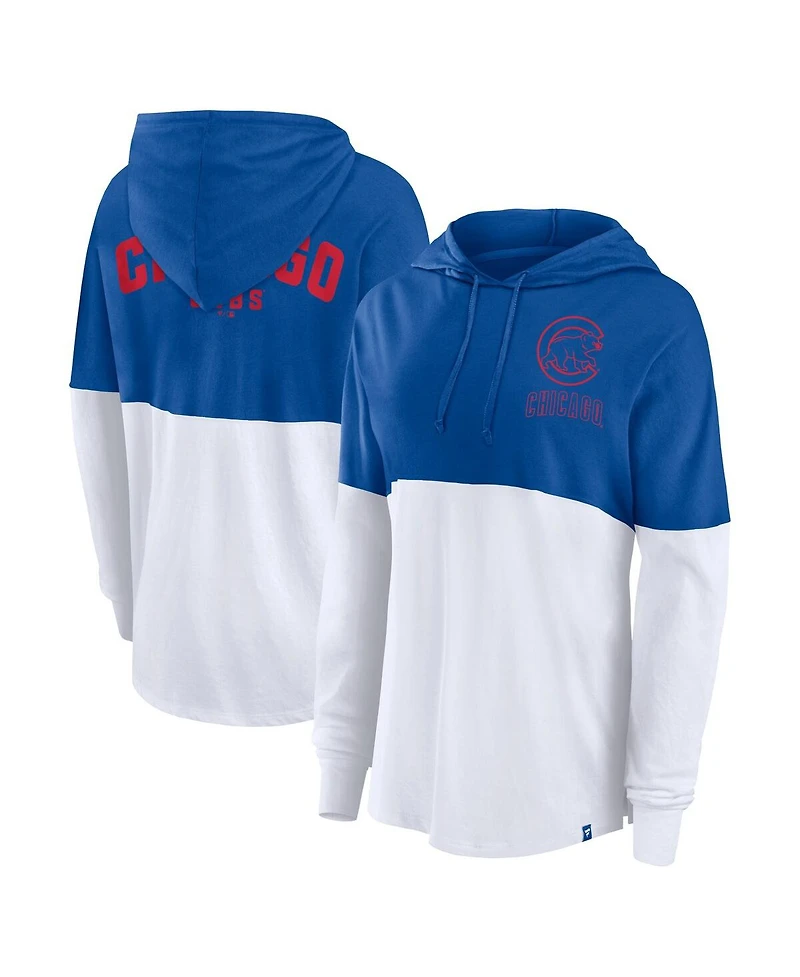 Fanatics WoFanatics Men'sRoyal/White Chicago Cubs Backup Option Pullover Hoodie