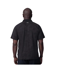 Msx by Michael Strahan Men's Black Las Vegas Raiders Baseline Raglan Polo Shirt