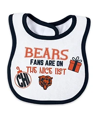 Wear by Erin Andrews Baby Boys and Girls 2-Piece Chicago Bears Allover Print Full-Zip Sleeper Bib Set