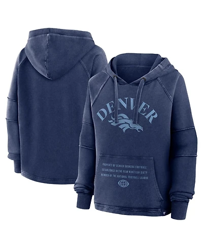 Fanatics Women's Navy Denver Broncos Oversized Raglan Gridiron Hoodie