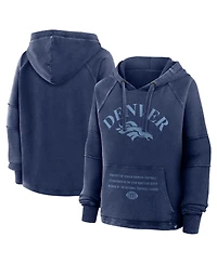 Fanatics Women's Navy Denver Broncos Oversized Raglan Gridiron Hoodie