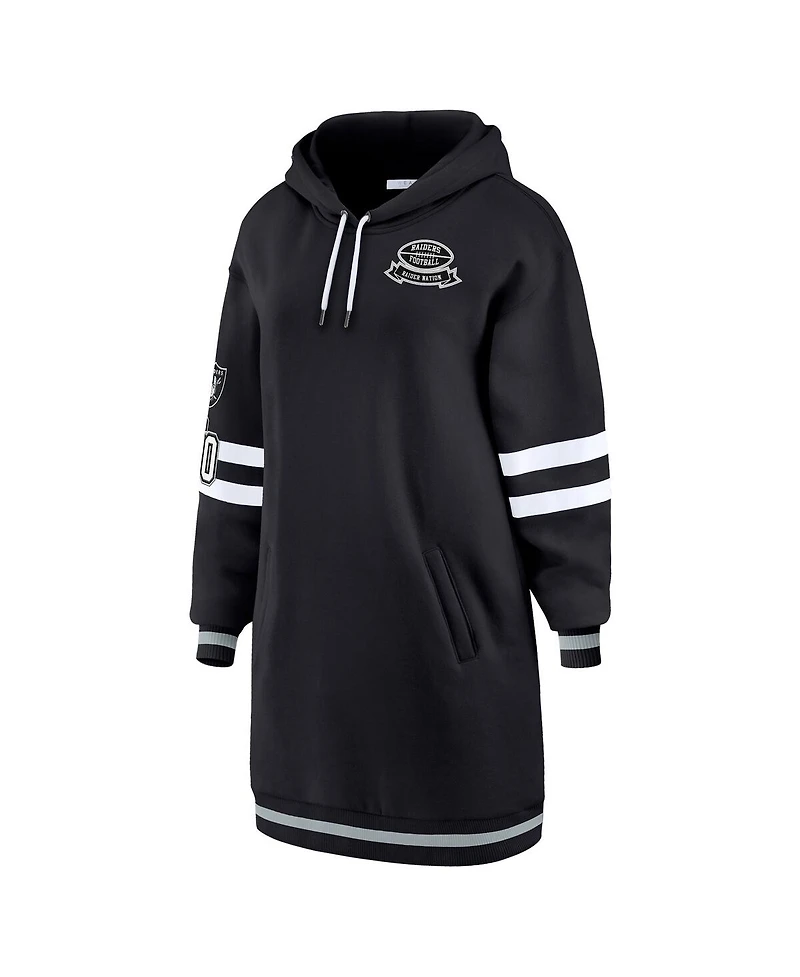 Wear by Erin Andrews Women's Black Las Vegas Raiders Hoodie Dress