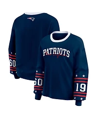 Wear by Erin Andrews Women's Navy New England Patriots Sport Long-Sleeve T-Shirt