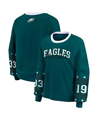Wear by Erin Andrews Women's Midnight Green Philadelphia Eagles Sport Long-Sleeve T-Shirt
