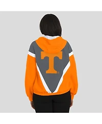 Wear by Erin Andrews Women'sTennessee Orange/Gray Tennessee Volunteers Color Block Full-Zip Hoodie Windbreaker Jacket