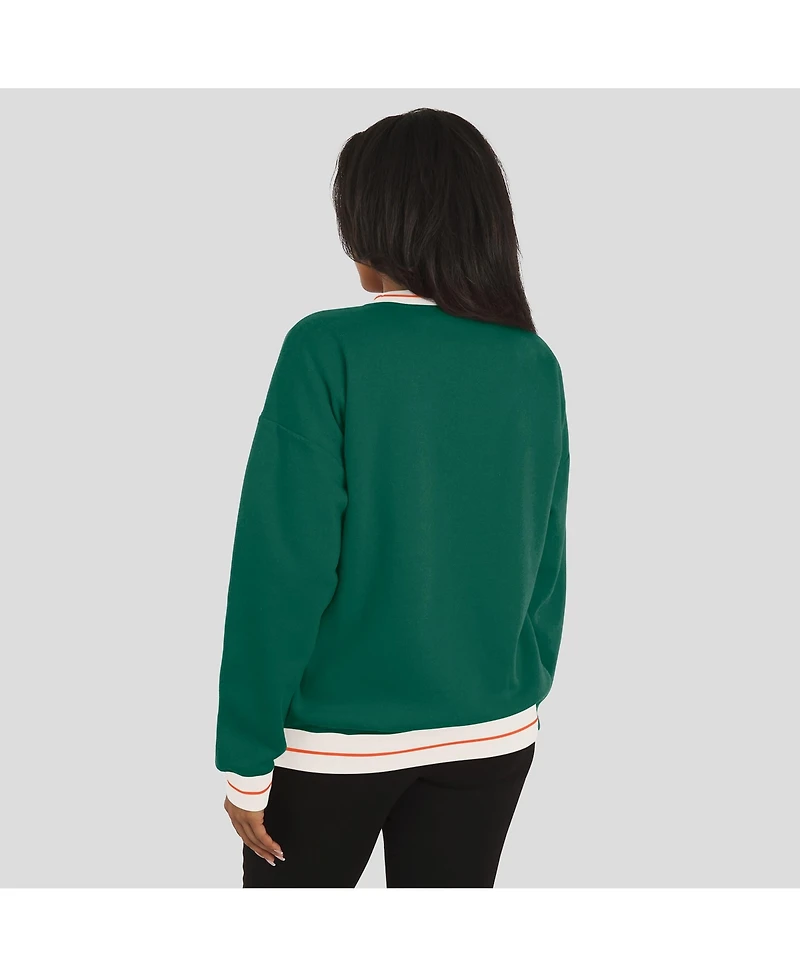 Wear by Erin Andrews Women'sGreen Miami Hurricanes Seal Sweatshirt