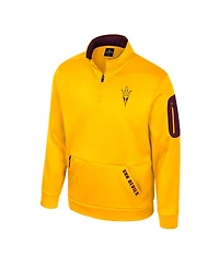Colosseum Men's Gold Arizona State Sun Devils Mainframe Quarter-Zip Fleece Jacket