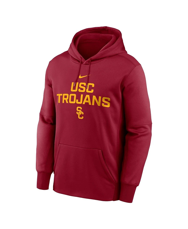Nike Men's Cardinal Usc Trojans Team Stacked Performance Pullover Hoodie