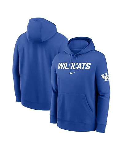 Nike Men's Royal Kentucky Wildcats Nickname Club Fleece Pullover Hoodie