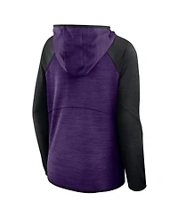 Fanatics Women's Purple/Black Baltimore Ravens Redzone End Around Pass Raglan Full-Zip Hoodie