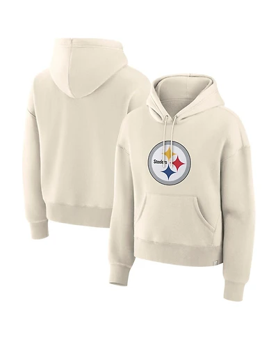 Fanatics Women's Cream Pittsburgh Steelers Dove Legacy Pullover Hoodie