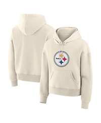 Fanatics Women's Cream Pittsburgh Steelers Dove Legacy Pullover Hoodie