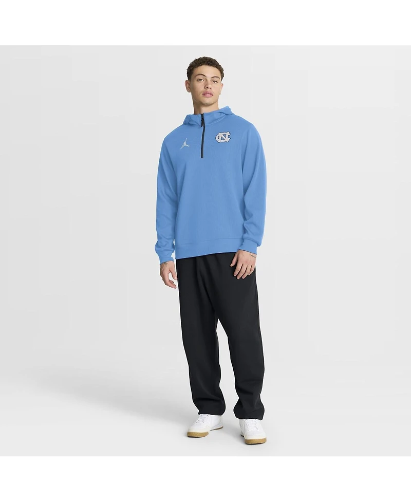 Jordan Men's Carolina Blue North Tar Heels 2025 Coaches Premium Dri-fit Quarter-Zip Hoodie