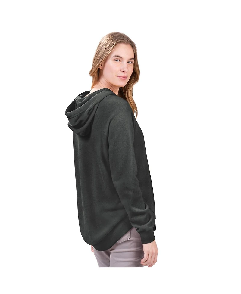 G-Ill 4Her by Carl Banks Women's  Heather Charcoal Chicago Cubs Jordan Angel Raglan Fleece Pullover Hoodie