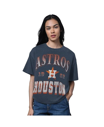 Starter Women's  Heather Navy Houston Astros Oversized Hall of Fame T-Shirt