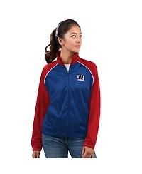 G-iii 4Her by Carl Banks Women's Royal New York Giants Replay Full-Zip Track Jacket