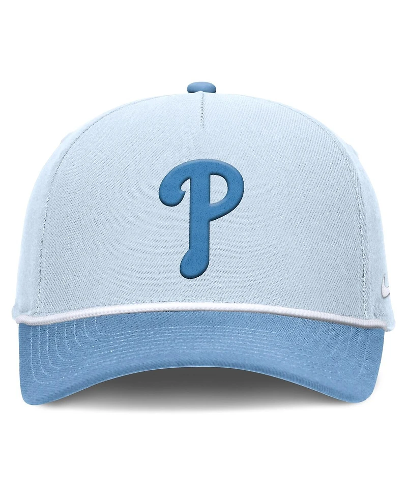 Nike Men's Light Blue Philadelphia Phillies Rise Dri-Fit Adjustable Hat