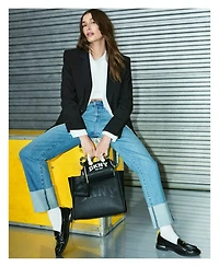 Dkny Jeans Women's High-Rise Classic Cuffed Straight-Leg