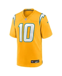 Nike Big Boys and GirlsJustin Herbert Gold Los Angeles Chargers Alternate Charger Power Game Player Jersey