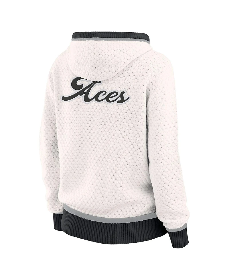 Wear by Erin Andrews Women'sCream Las Vegas Aces Hooded Sweater