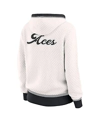 Wear by Erin Andrews Women'sCream Las Vegas Aces Hooded Sweater