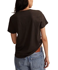 Lucky Brand Women's Rolling Stones Pumpkin Tongue Crew Neck T-Shirt