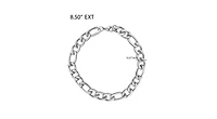 Lucky Brand Stainless Steel (304) 8MM Figaro Chain Necklace 22'' and Bracelet 8.5'' Set