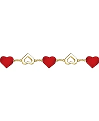 GiGiGirl 14k Yellow Gold Plated Forever Heart Toddler/Kids Bracelet, Adjustable in Length, 1-6yrs